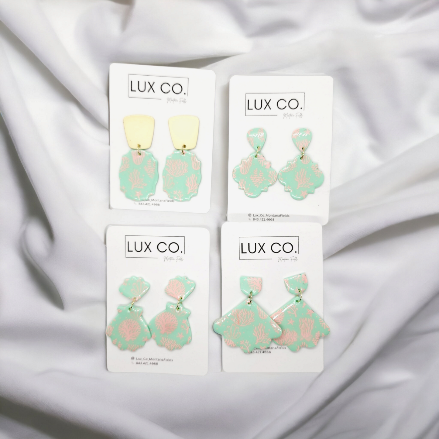 "seashells" polymer clay earrings
