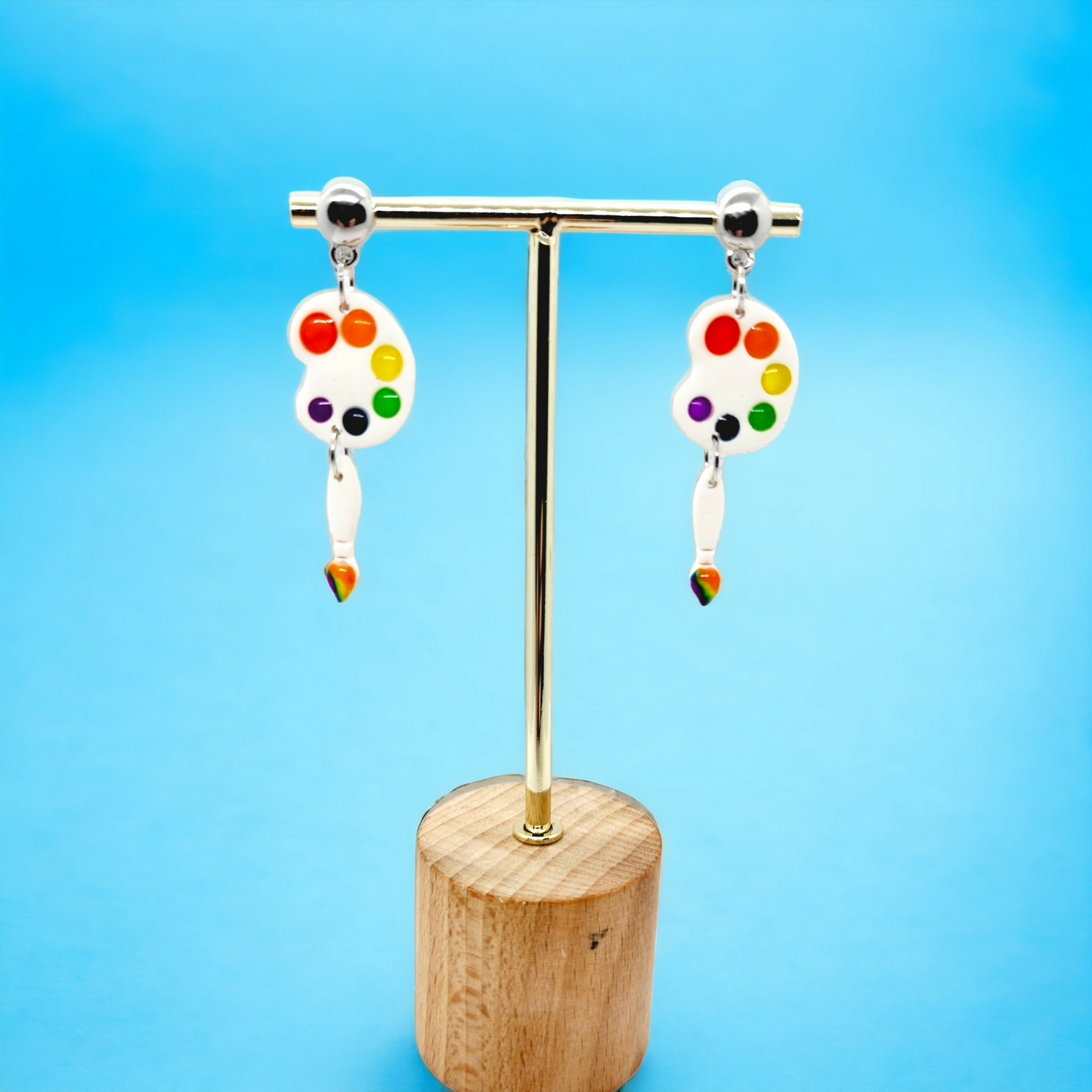 Paint palette Polymer Clay Earrings