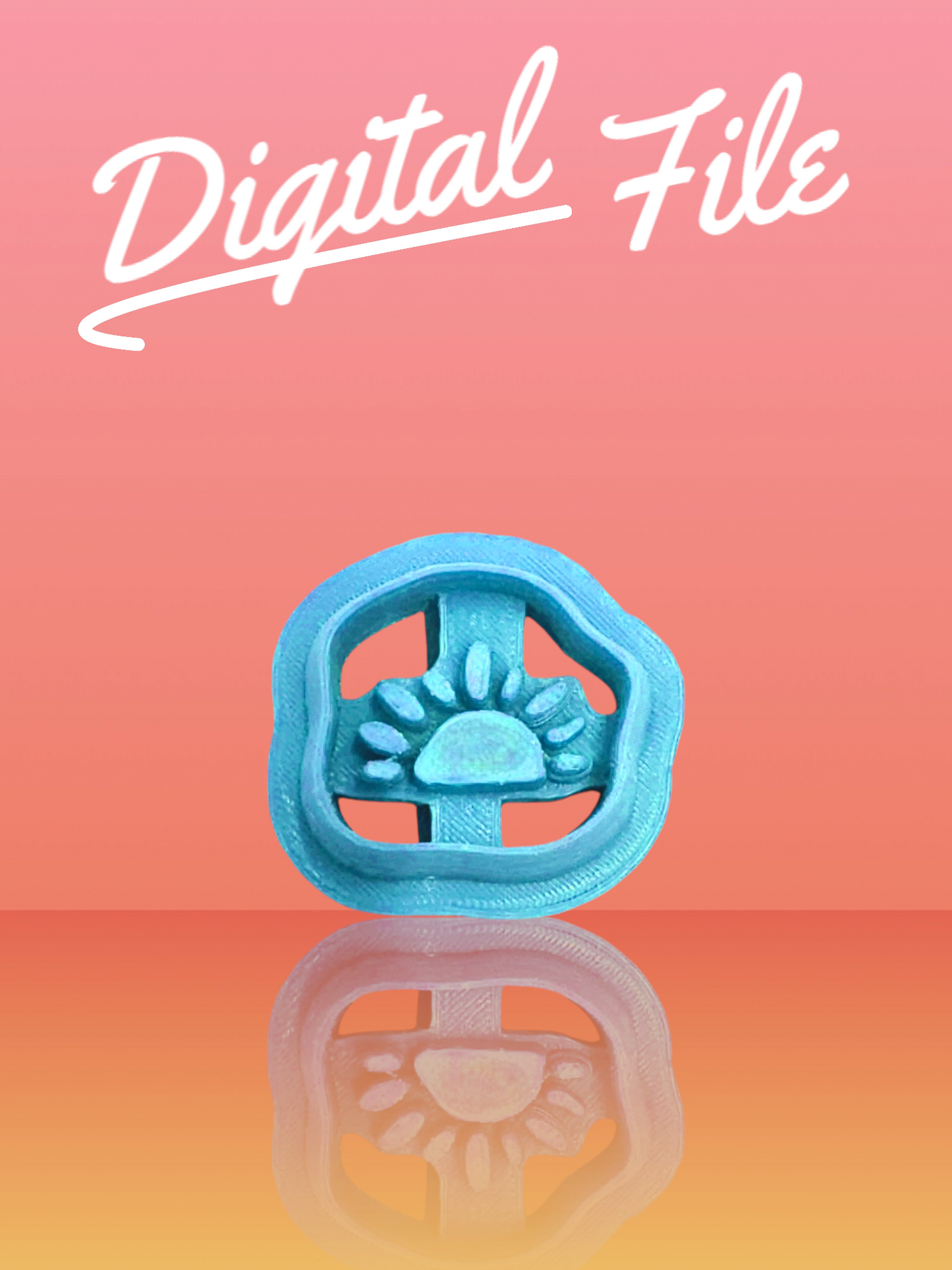 Rising Sun Stud Clay Cutter - Digital STL File