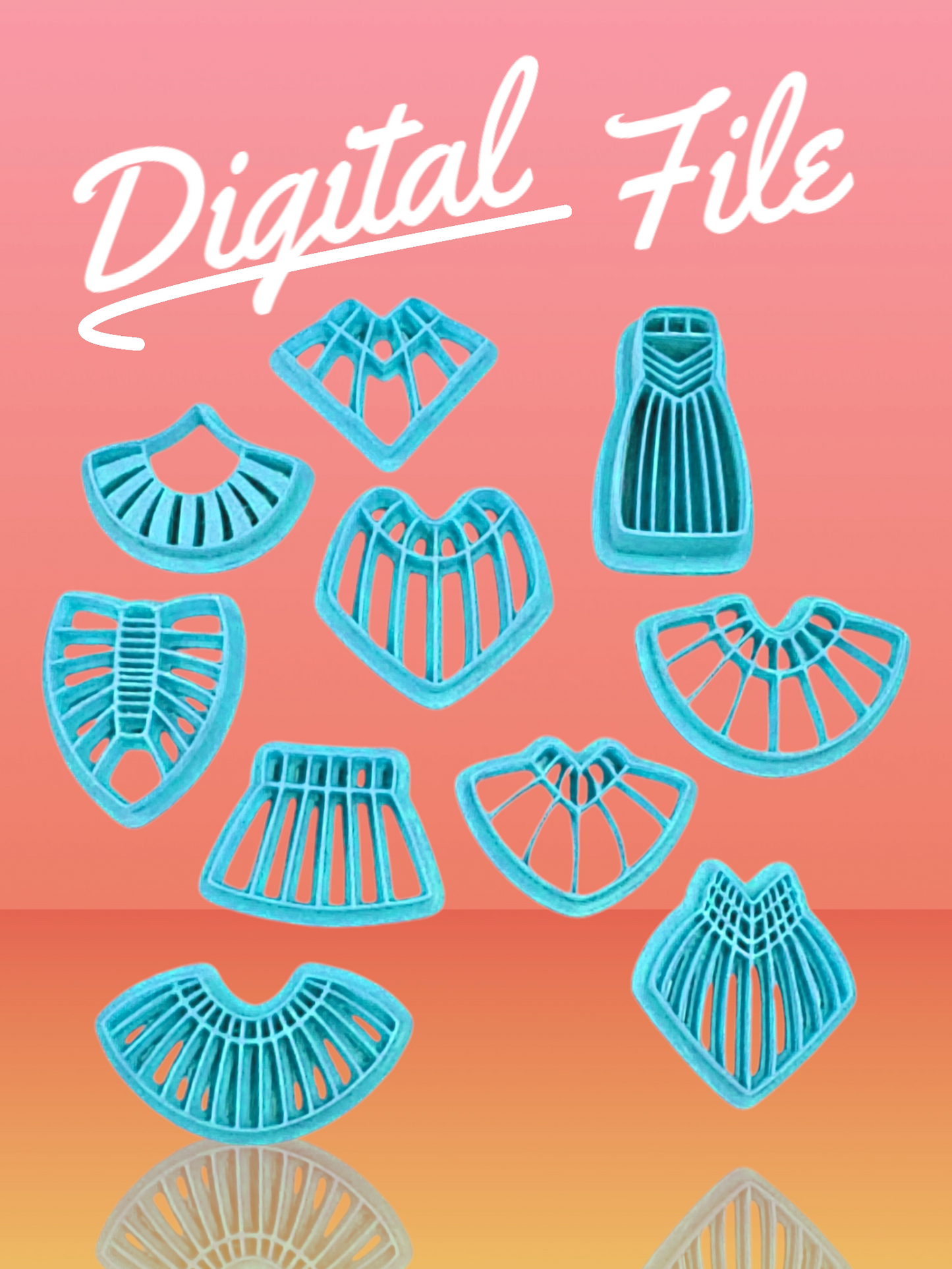 9 Macramé Clay Cutters - Digital STL File