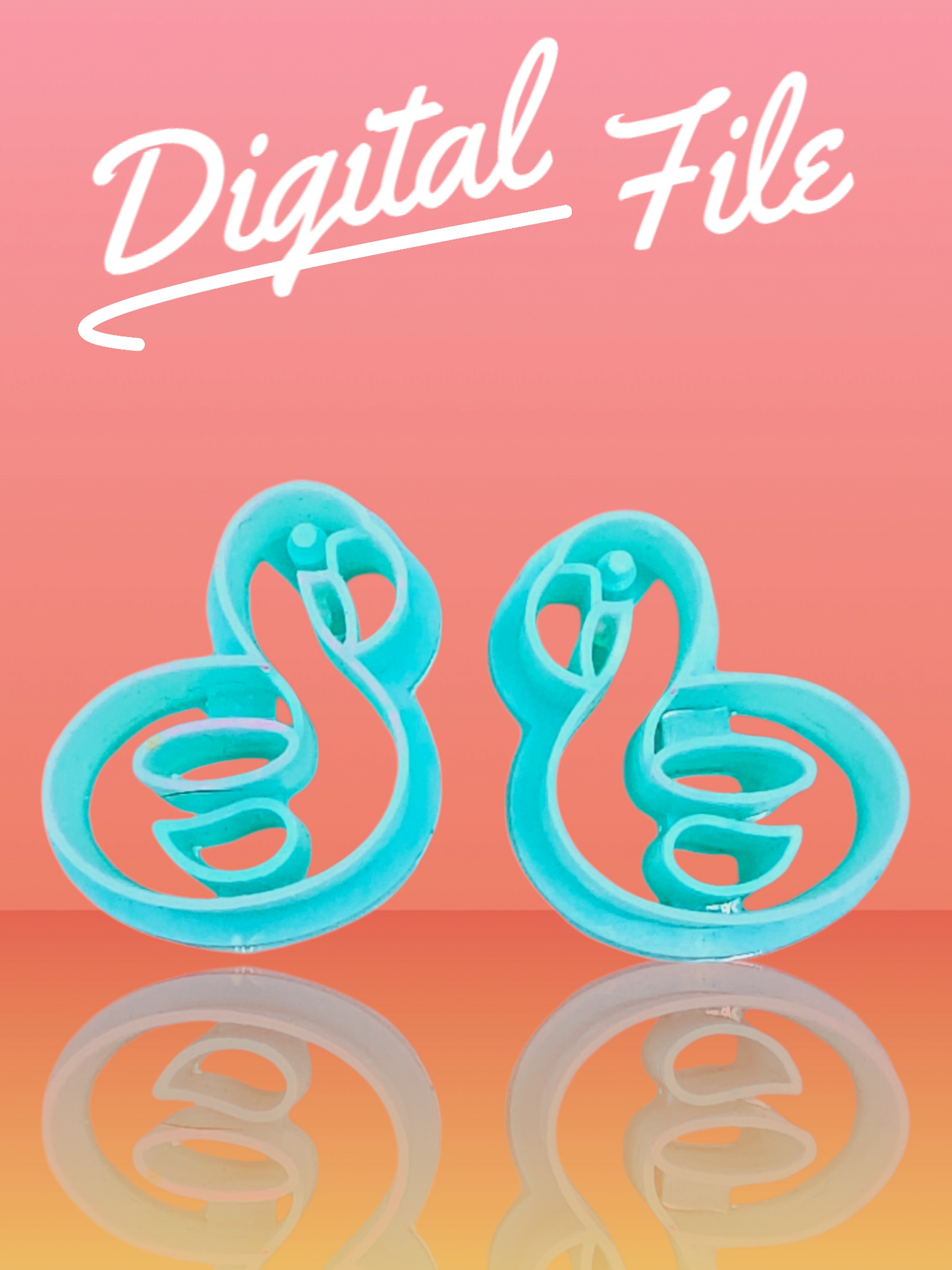 Flamingo Pool Float Clay Cutters - Digital STL File