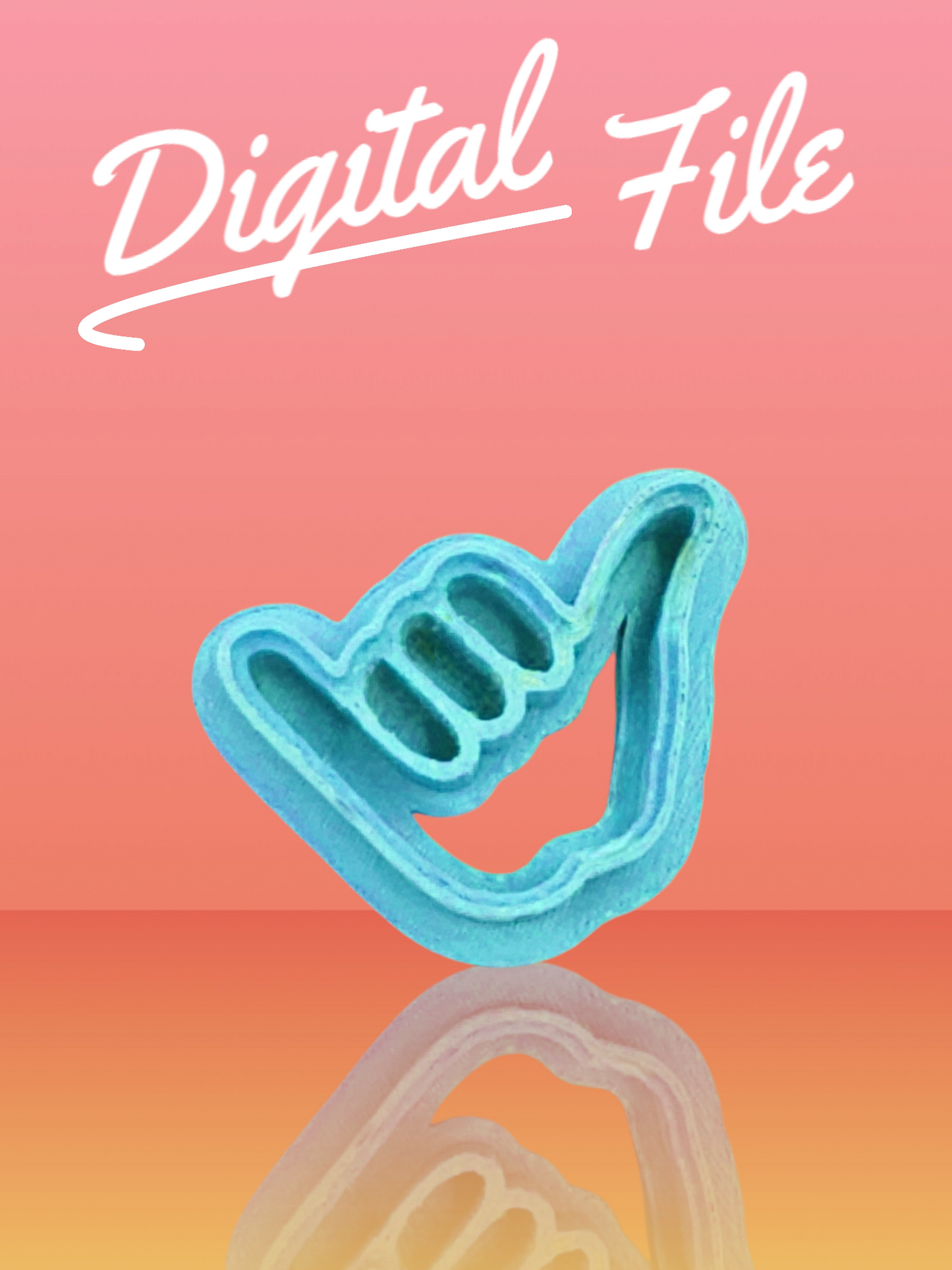Shaka Hand Sign Clay Cutters - Digital STL File