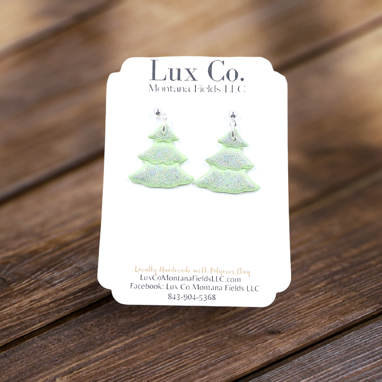 Christmas Tree #4 - Polymer Clay Earrings