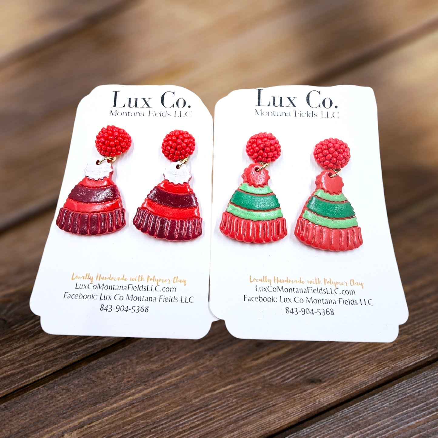 Winter Beanies - Polymer Clay Earrings