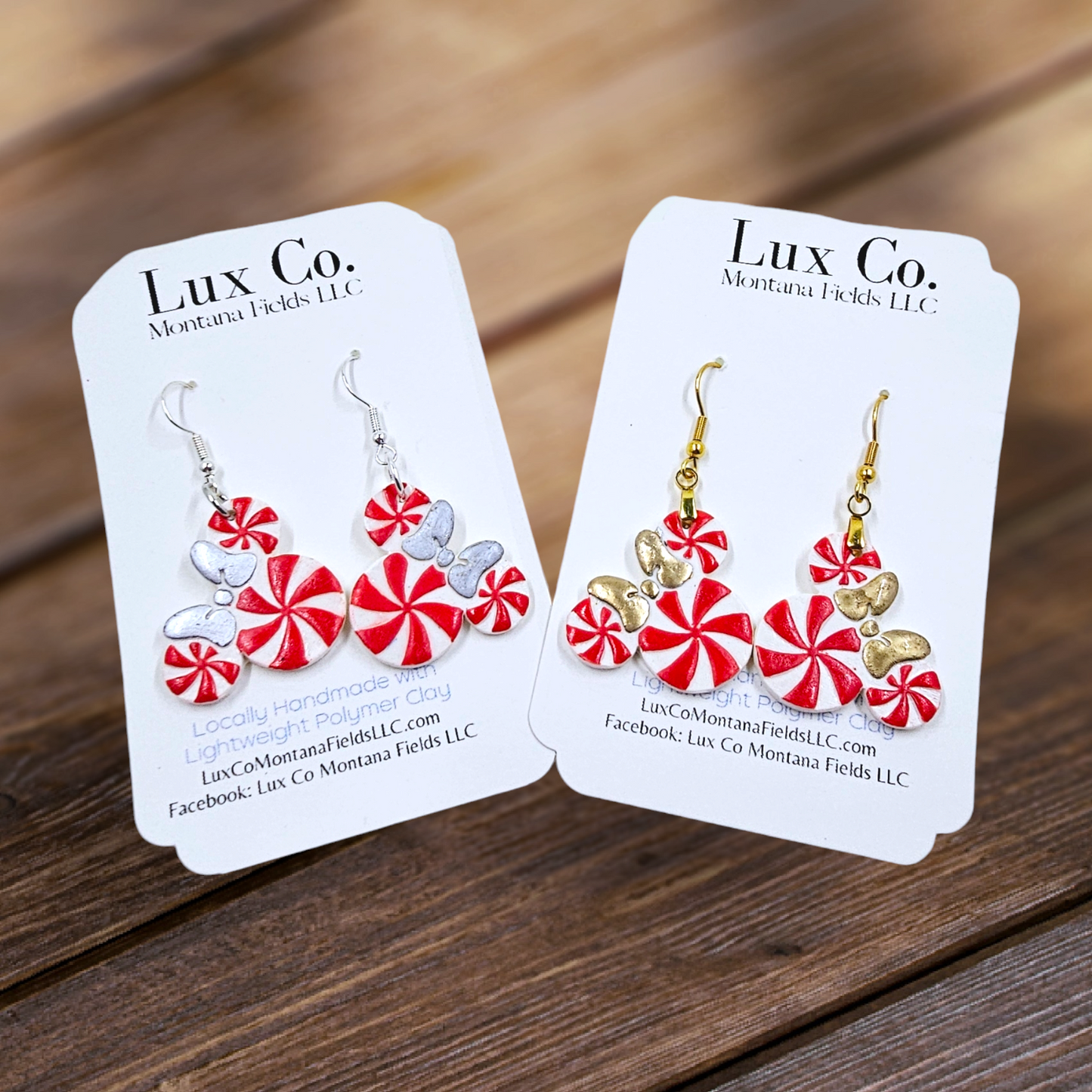 Magic Mouse Candycanes Polymer Clay Earrings nickel free