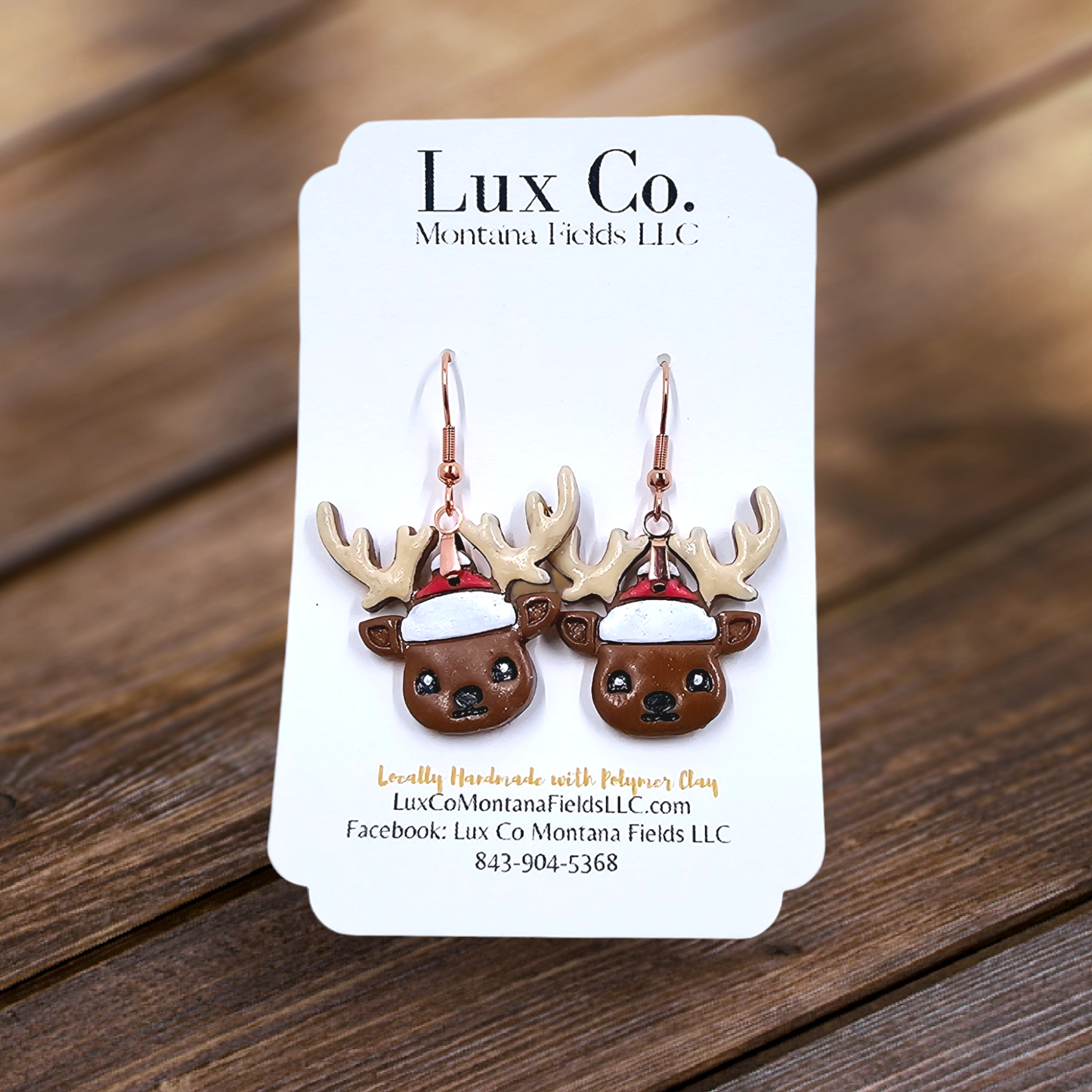 Reindeer -Polymer Clay Earrings