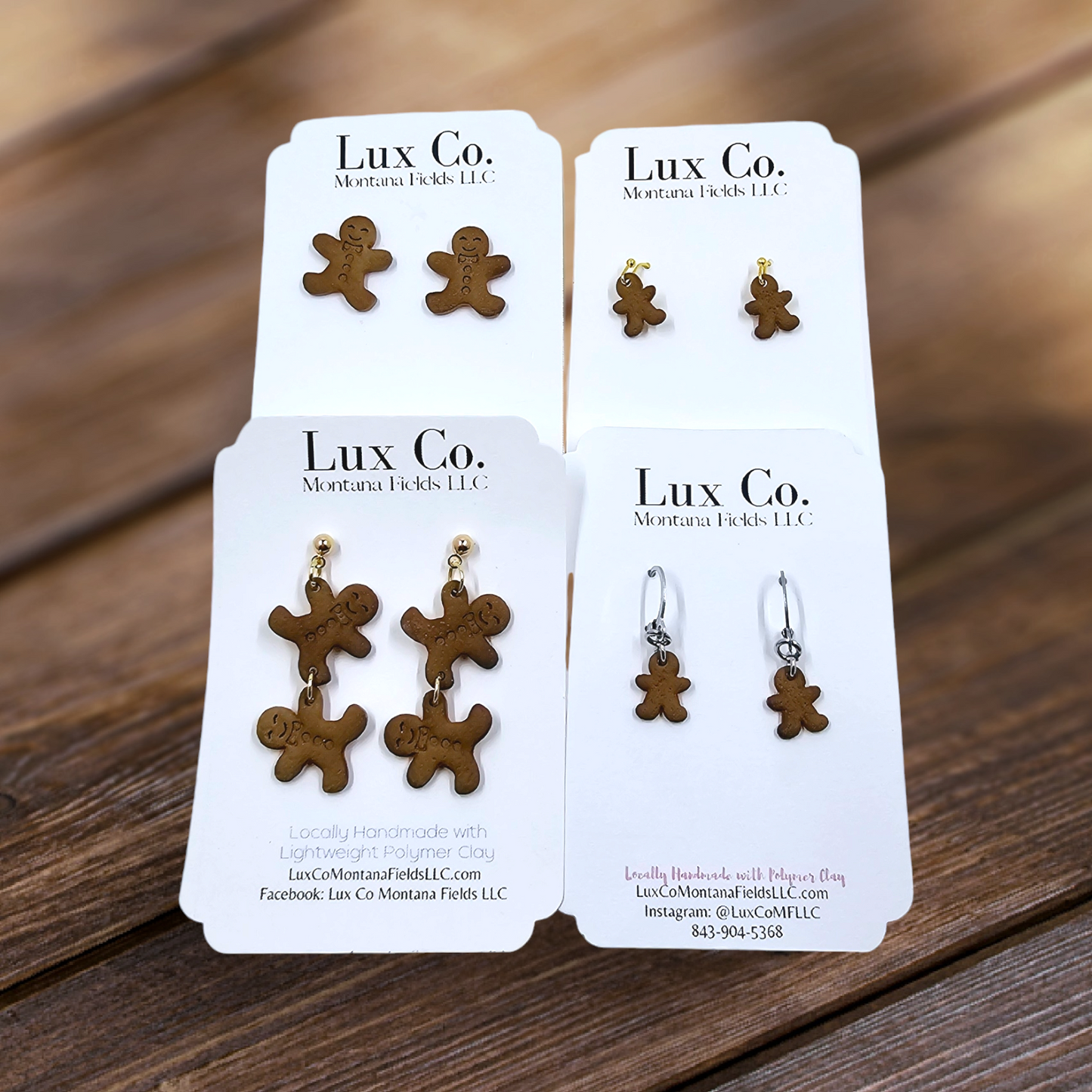 Gingerbread People - Polymer Clay Earrings