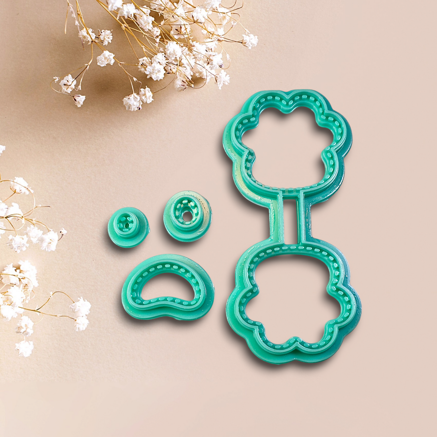 Cat Paw Print Keychain Clay Cutter - Sharp - Physical Product