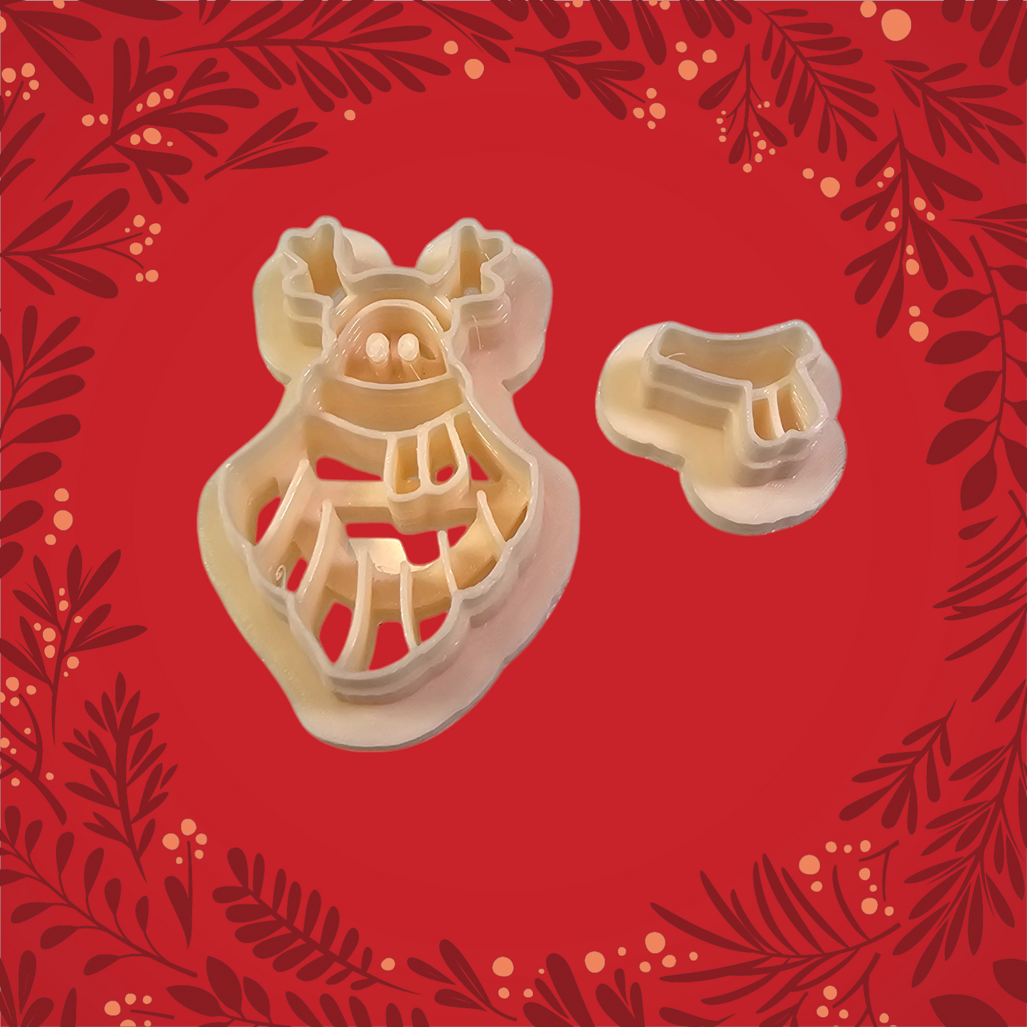 Reindeer Ghost with Scarf Clay Cutter - Sharp - Physical Product