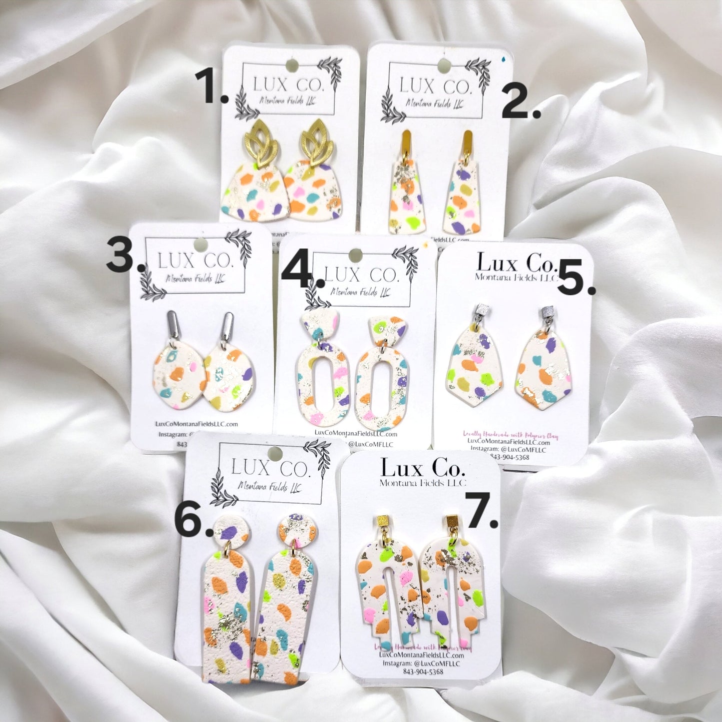 Earring Collection Pastel Spring polymer clay earrings set