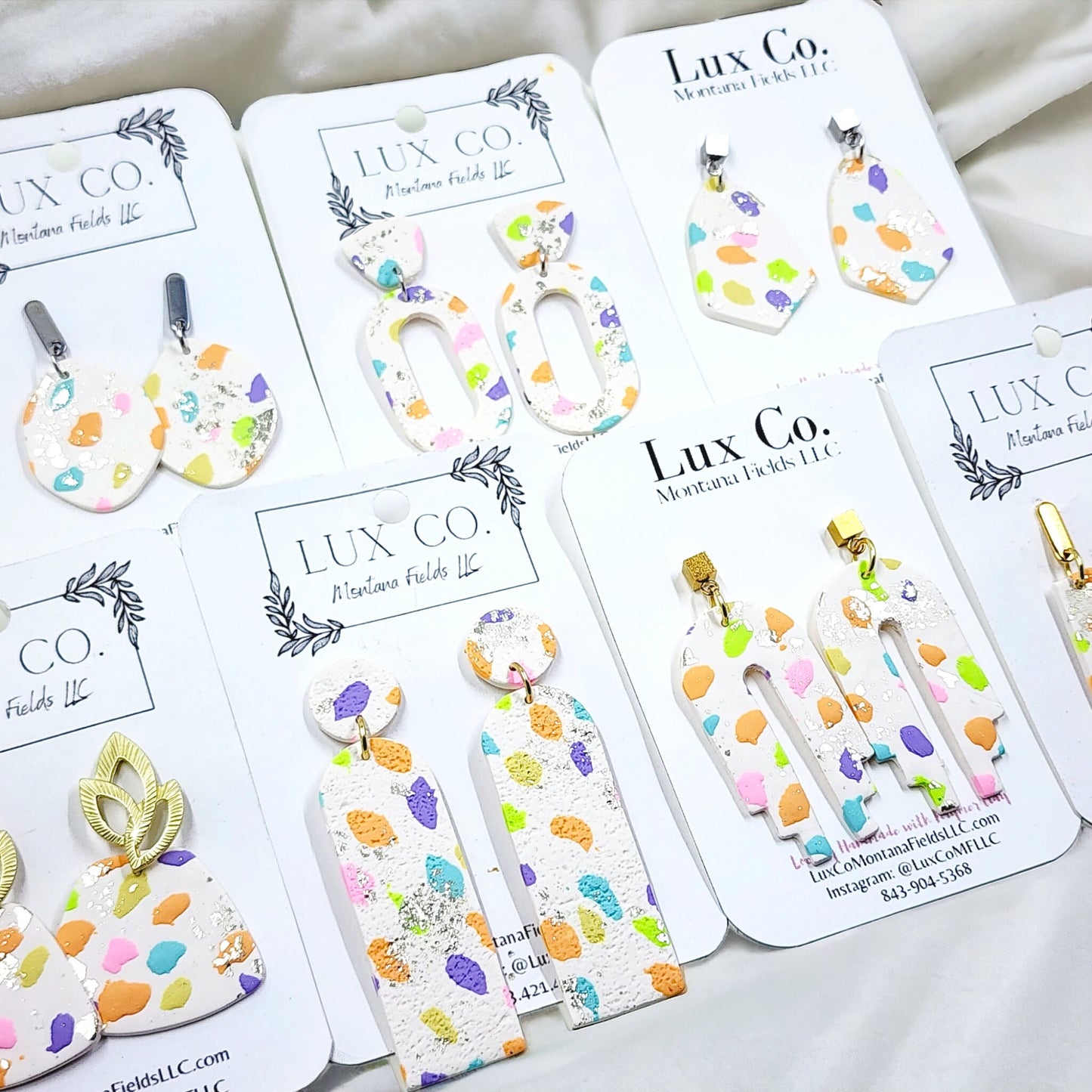 Earring Collection Pastel Spring polymer clay earrings set