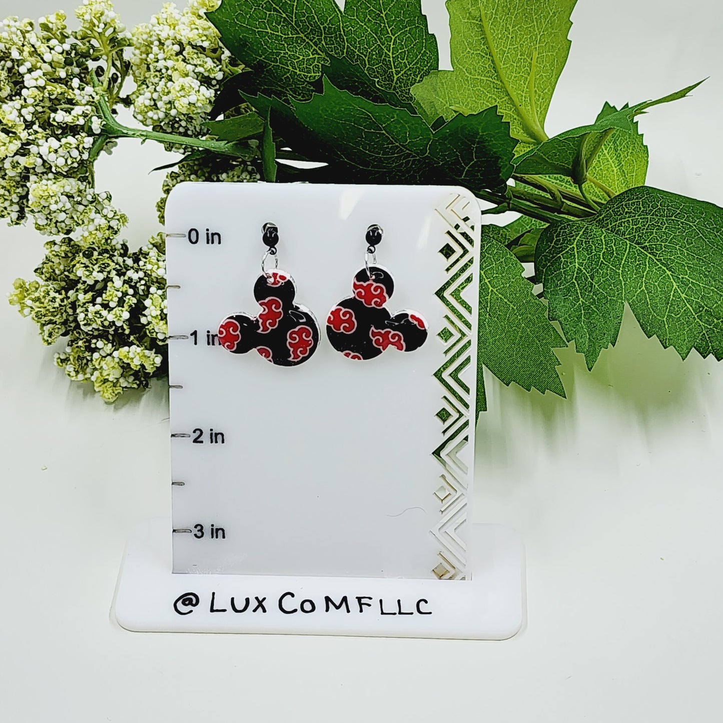 Ninja Cloud Earrings, Ninja Earrings, Red Cloud Earrings, Anime Earrings, Clay Earrings, Hypoallergenic Earrings, Lightweight Earrings