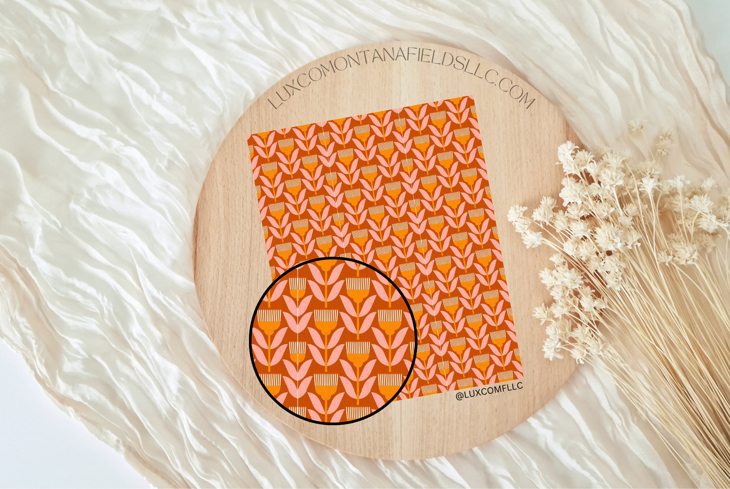 Transfer Paper 179 (Orange Floral)