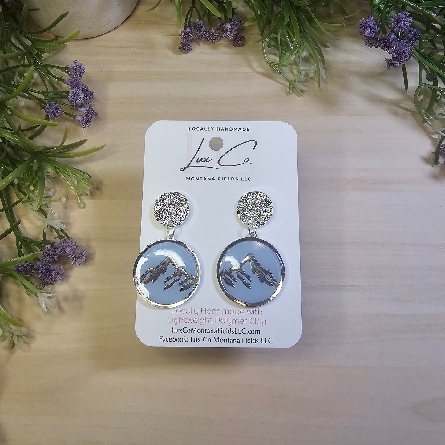 Blue Mountain - Polymer Clay Earrings
