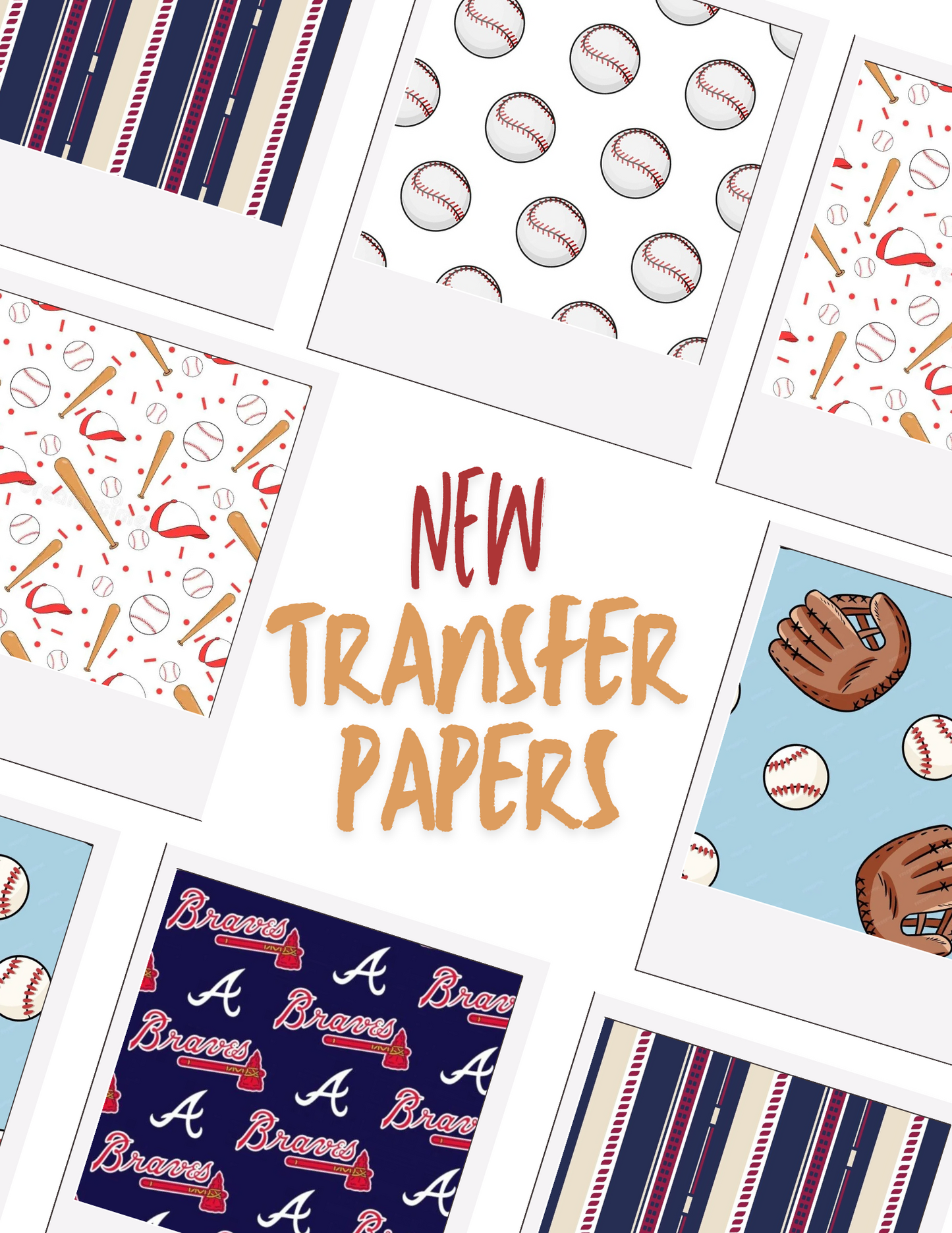 Transfer Papers 105 (Baseball) polymer clay transfer sheet