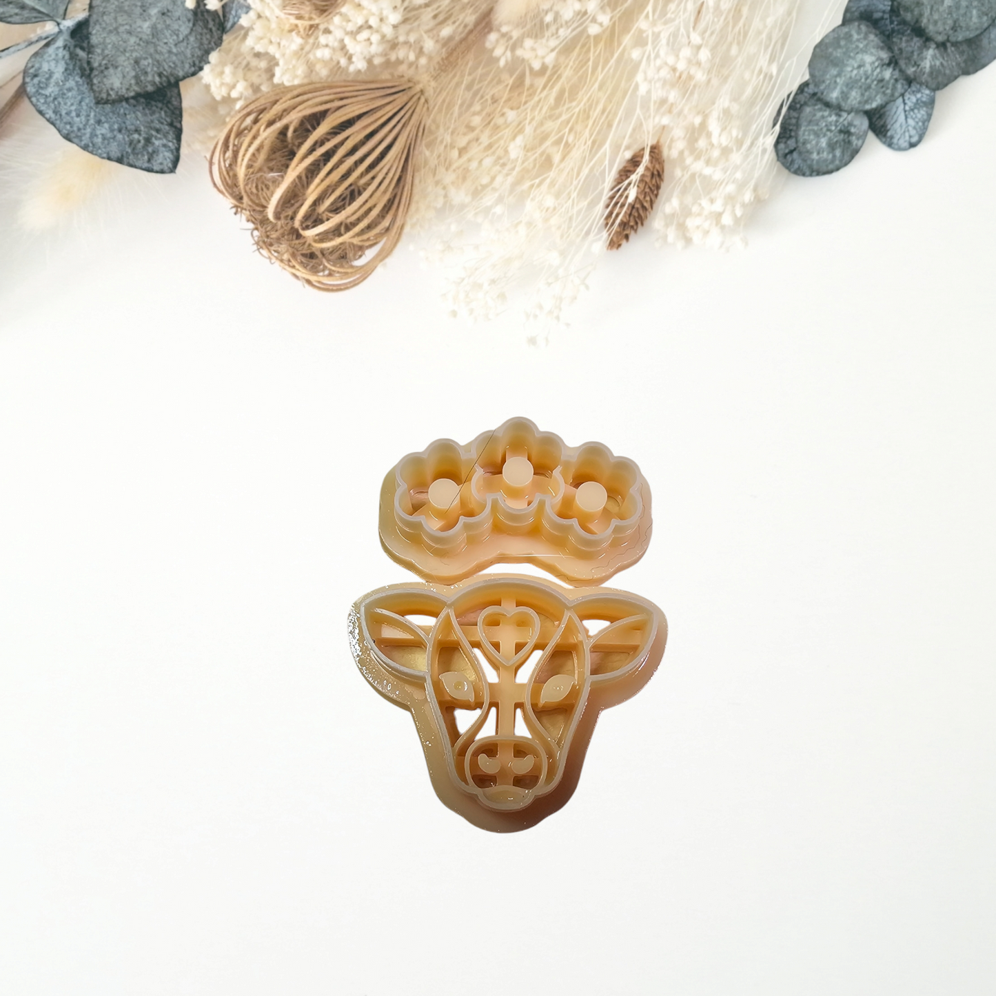 Cow with foral Band Clay Cutter - Sharp - Physical Product