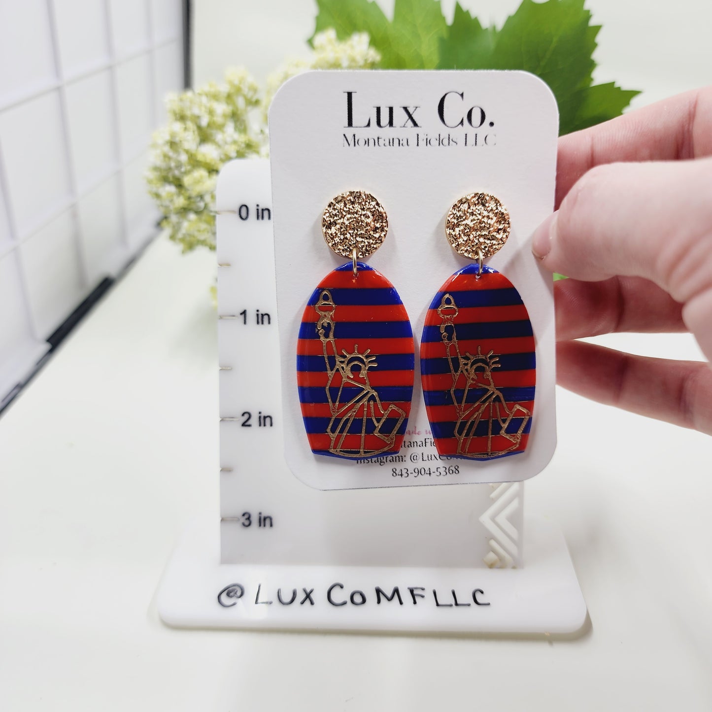 Lady Liberty - Polymer Clay Earrings