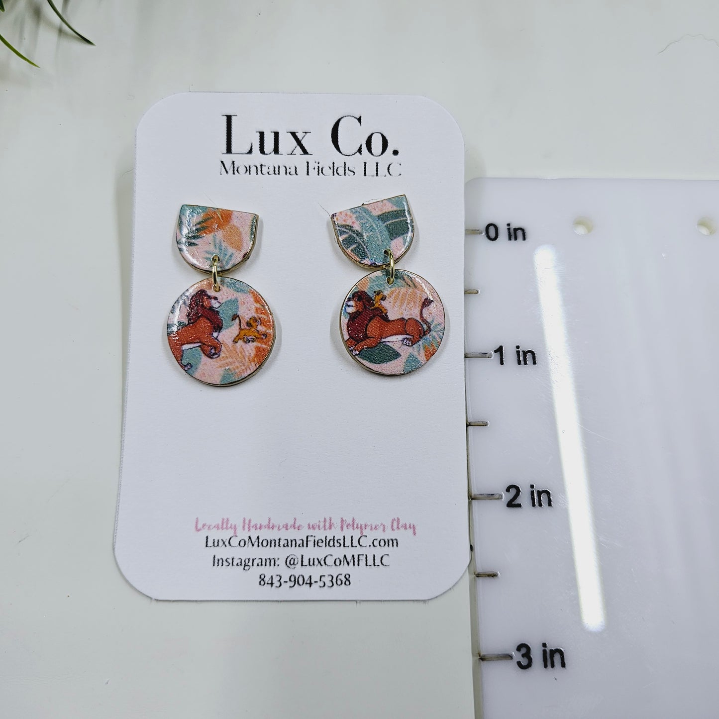 Lion "Prince"Polymer Clay Earrings