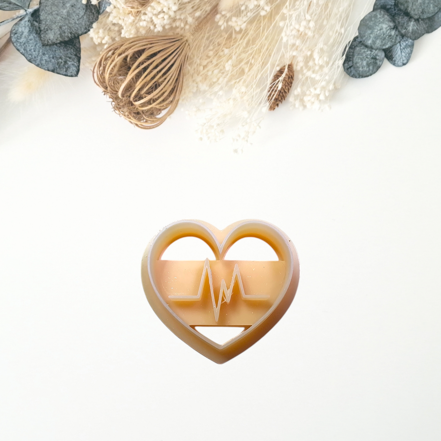 Heart with Heart Beat Line Clay Cutter - Sharp - Physical Product