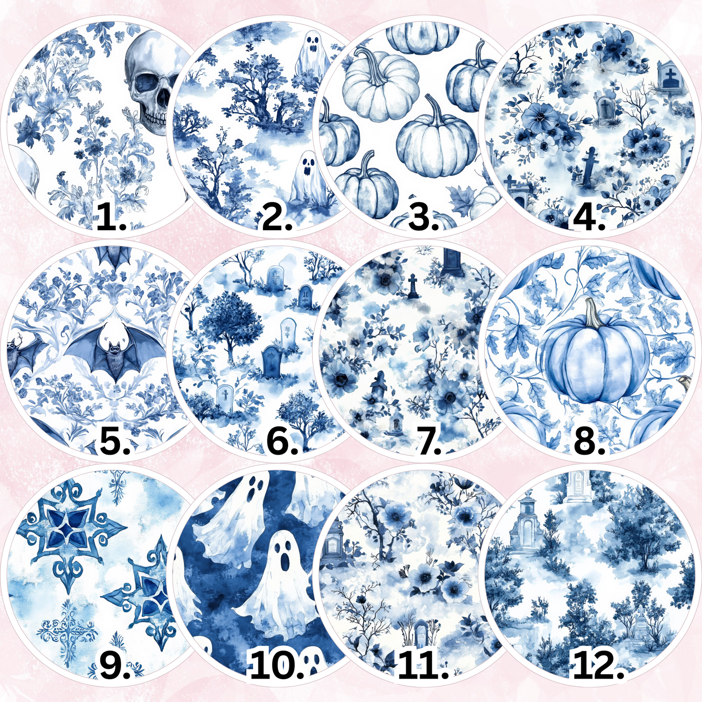 Transfer Paper 323 (Preppy Halloween Blue)