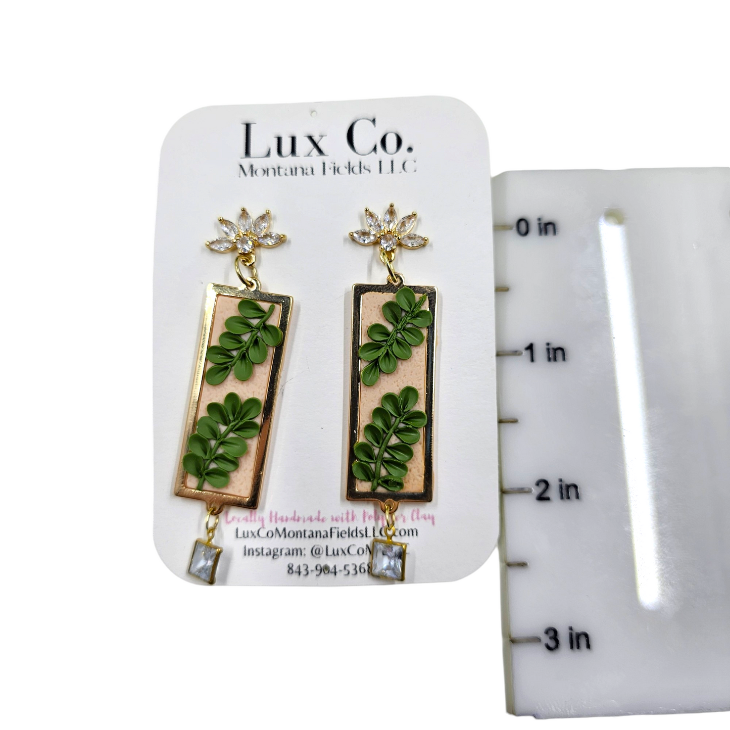 Foliage Classy Simple Polymer Clay Earrings in lightweight clay
