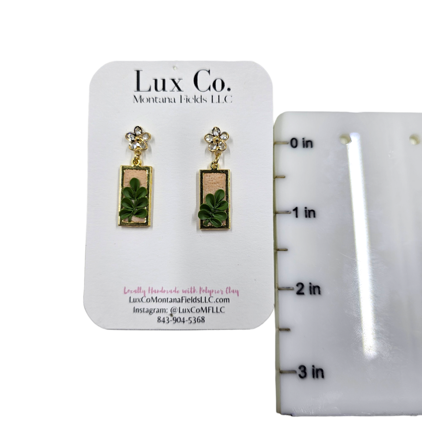 Foliage Classy Simple Polymer Clay Earrings in lightweight clay