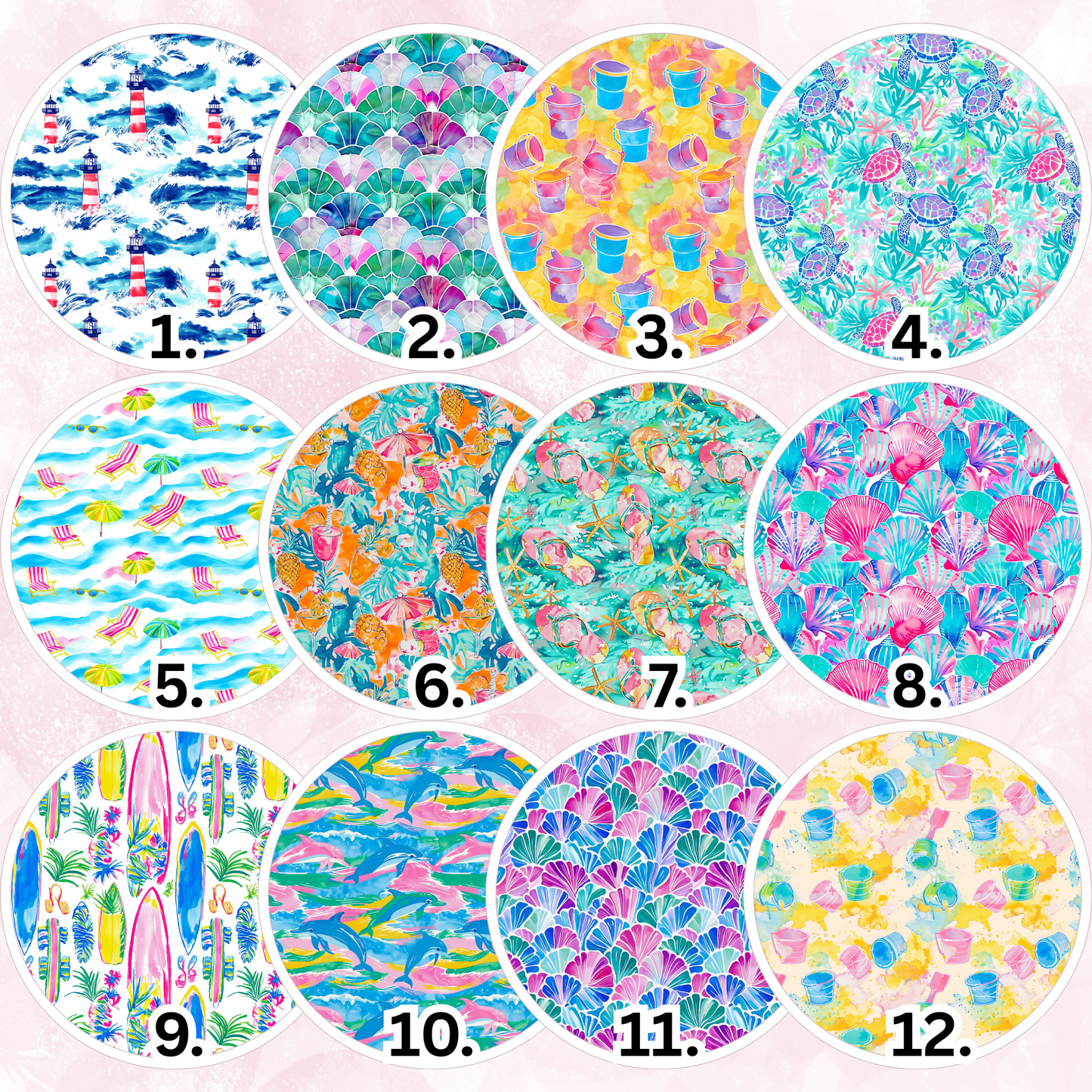 Transfer Paper 346 (Summer) clay transfer sheet for polymer clay