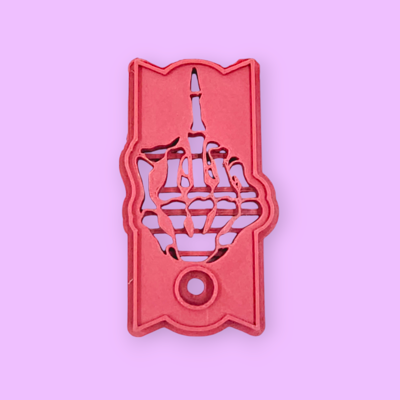 Skeleton Flipping Off, Stanley Topper Clay Cutter - Physical Product