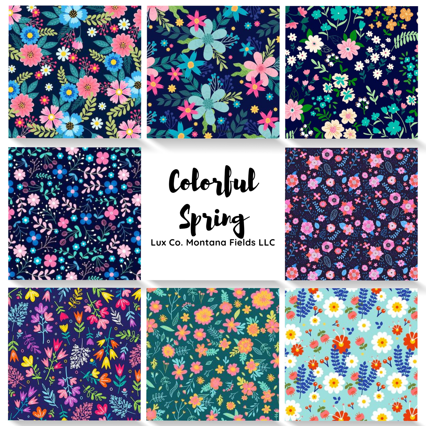 "Colorful Spring", 8 Water-Soluble Transfer Papers