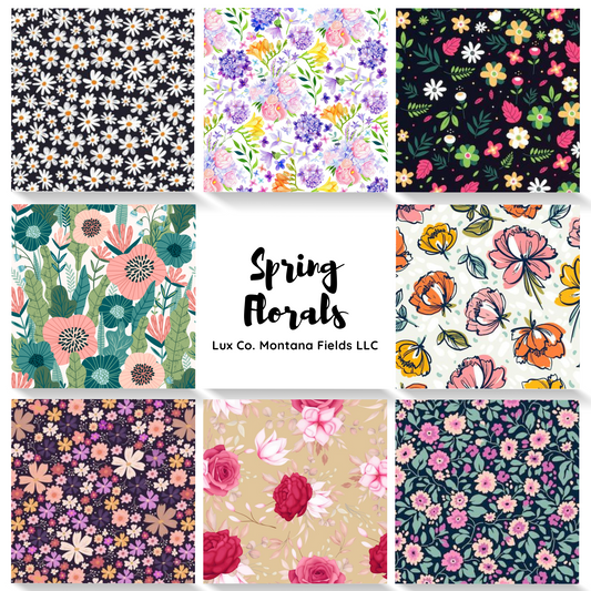 "Spring Florals", 8 Water-Soluble Transfer Papers