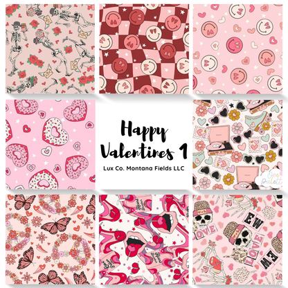 All "Happy Valentines" Sets, 8 Water-Soluble Transfer Papers