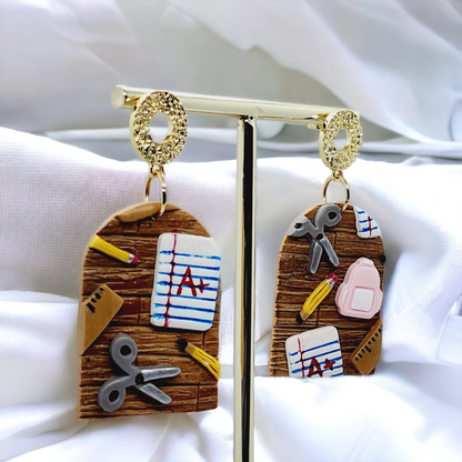 "The teacher's Favorite Pair" polymer clay earrings