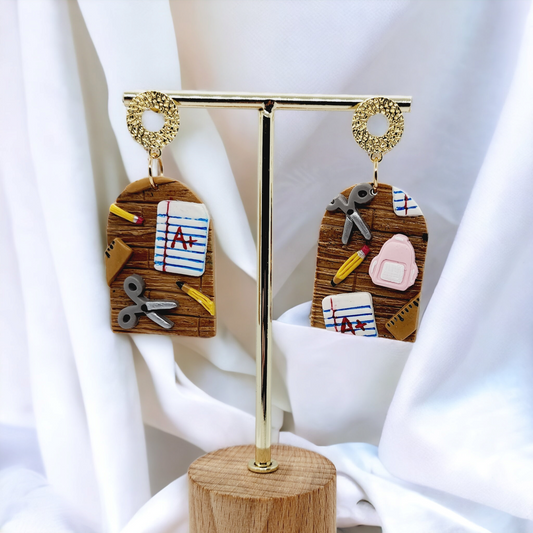 "The teacher's Favorite Pair" polymer clay earrings