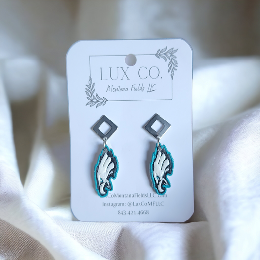 Handmade Football team Eagle earrings