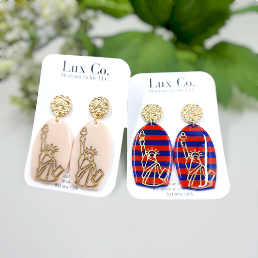 Lady Liberty - Polymer Clay Earrings