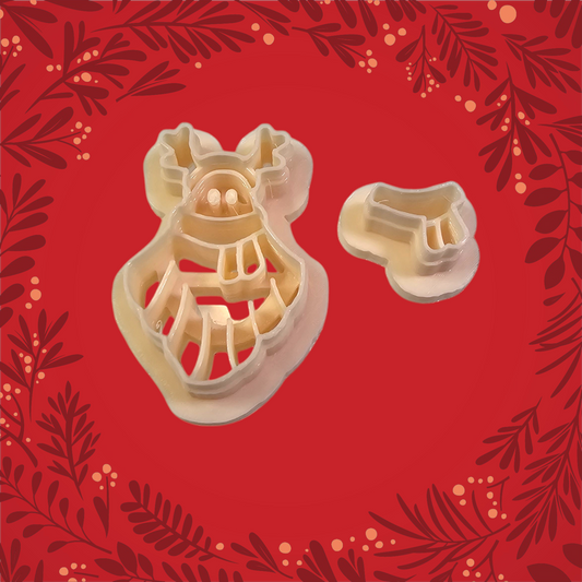 Reindeer Ghost with Scarf Clay Cutter - Sharp - Physical Product