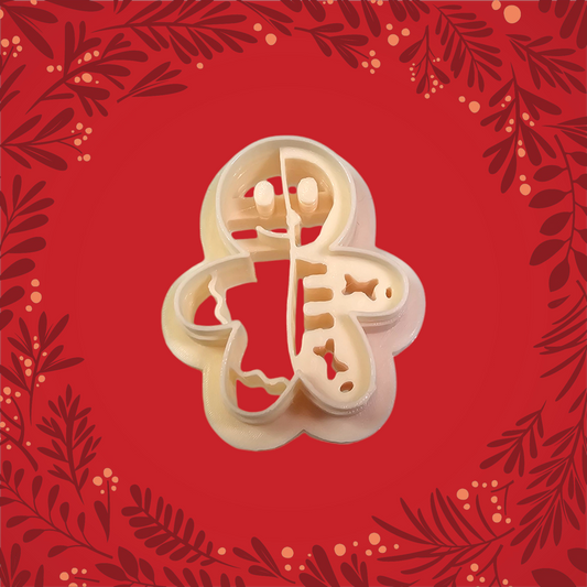 Skeleton Gingerbread Cookie Clay Cutter - Sharp - Physical Product