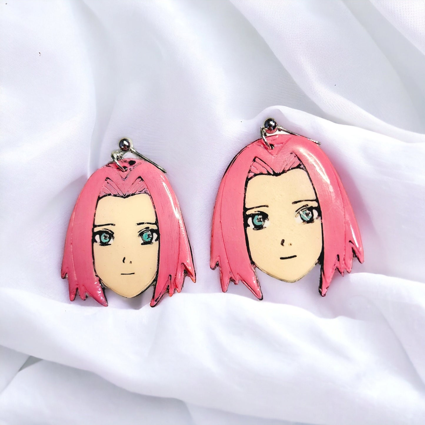 Kunoichi, Anime Earrings, Clay Earrings, Anime Girl Earrings, Hand Painted Earrings, Cosplay Earrings