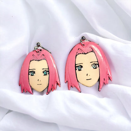 Kunoichi, Anime Earrings, Clay Earrings, Anime Girl Earrings, Hand Painted Earrings, Cosplay Earrings