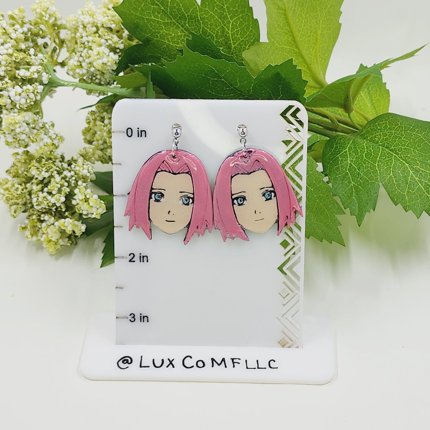 Kunoichi, Anime Earrings, Clay Earrings, Anime Girl Earrings, Hand Painted Earrings, Cosplay Earrings