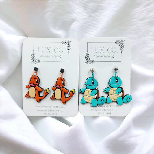 Pokémon Earrings, Clay Earrings, Harvard Earrings, Squirrel Earrings, Pokémon Character, Hypoallergenic Earrings, Lightweight Earrings