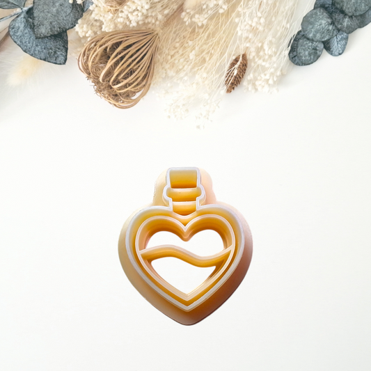 Heart Potion Bottle Clay Cutter - Sharp - Physical Product