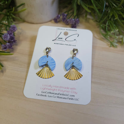 "Blue Bell" Collection - Polymer Clay Earrings Handmade