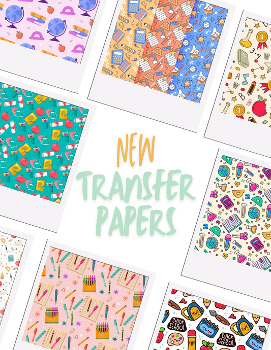 School & Teacher Water-Soluble Transfer Papers