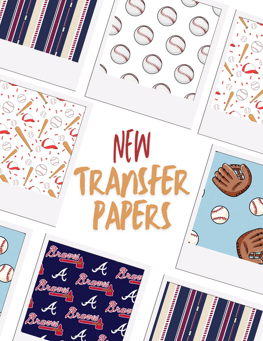 Baseball Water-Soluble Transfer Papers