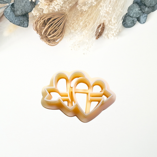 Arrow Pierced Hearts Clay Cutter - Sharp - Physical Product