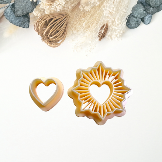 Art Deco Spiked Heart Clay Cutter - Sharp - Physical Product