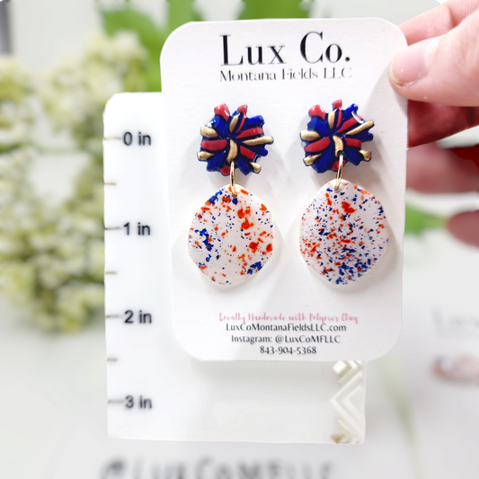 "Firecracker" July 4th Earrings