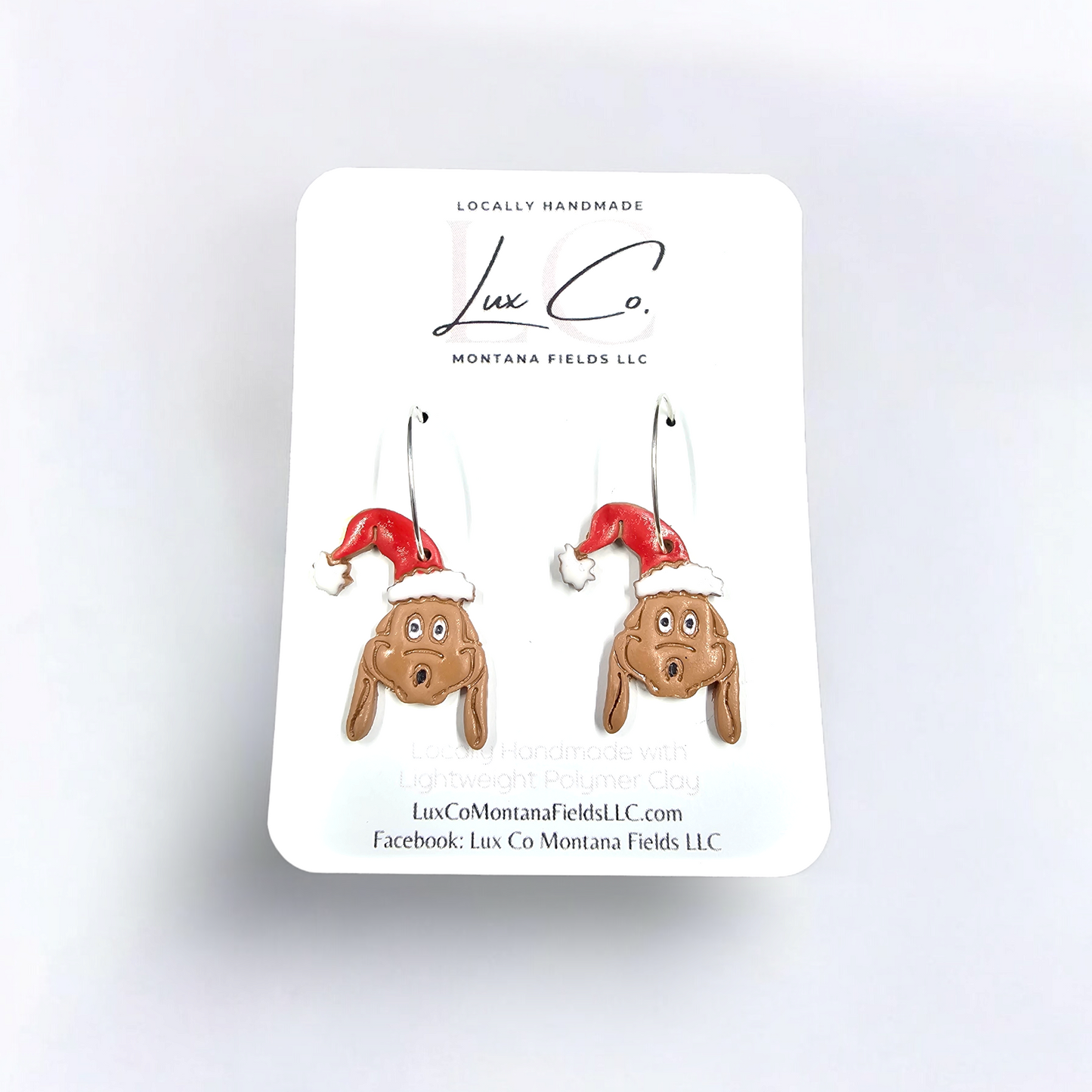 "Whoville" Dog Handmade Earrings - Clay Earrings - Lightweight Earrings