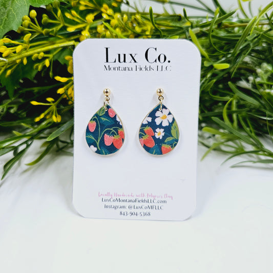 Strawberry Patch Polymer Clay Earrings